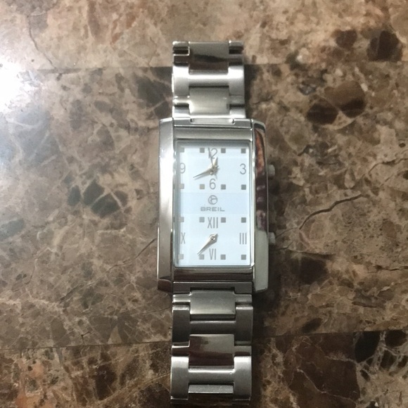 Breil rectangle women’s silver on white watch with both Arabic and Roman dials - Picture 5 of 5
